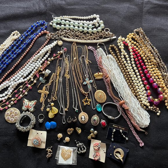 Jewelry Vintage 33 Piece Bag Of Jewelry Bag B Poshmark
